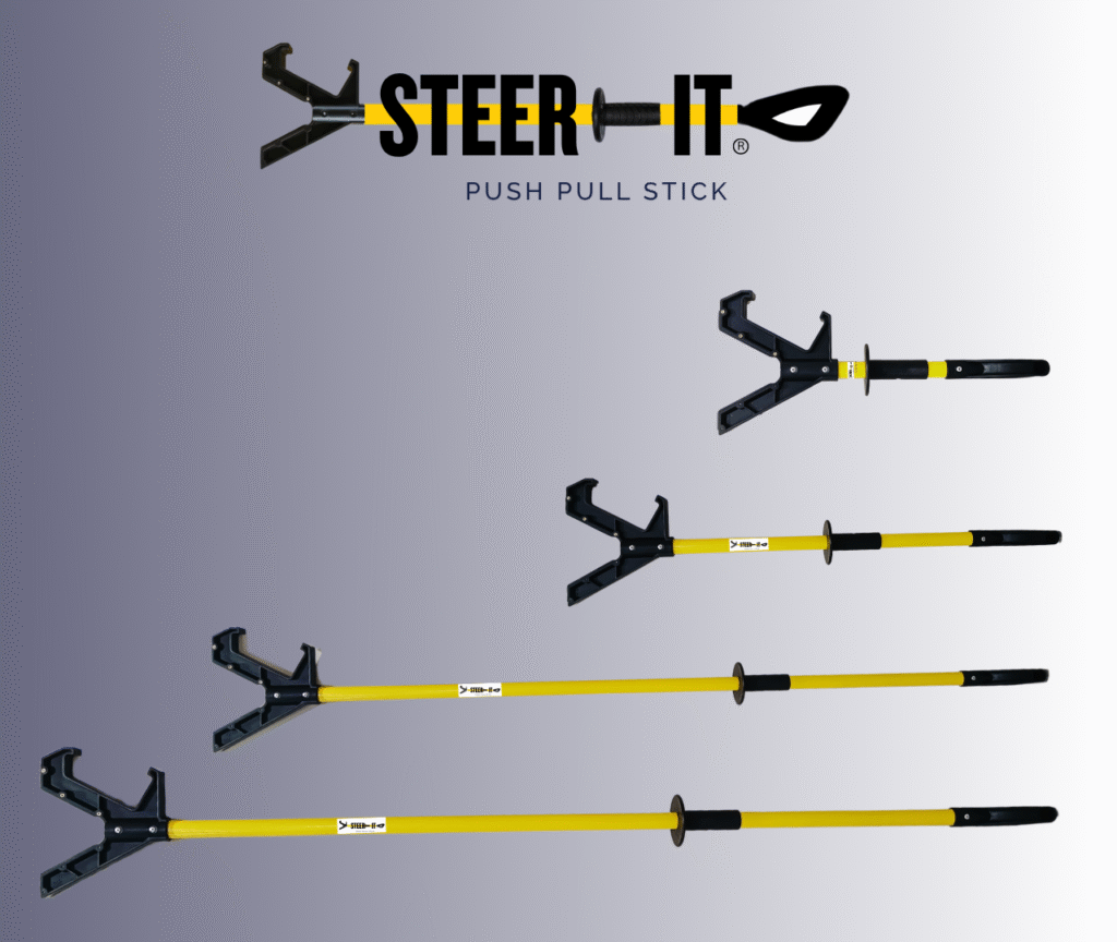 Steer-it Push Pull Tool/Stick/Pole | No Touch Hand Free Safety Tool