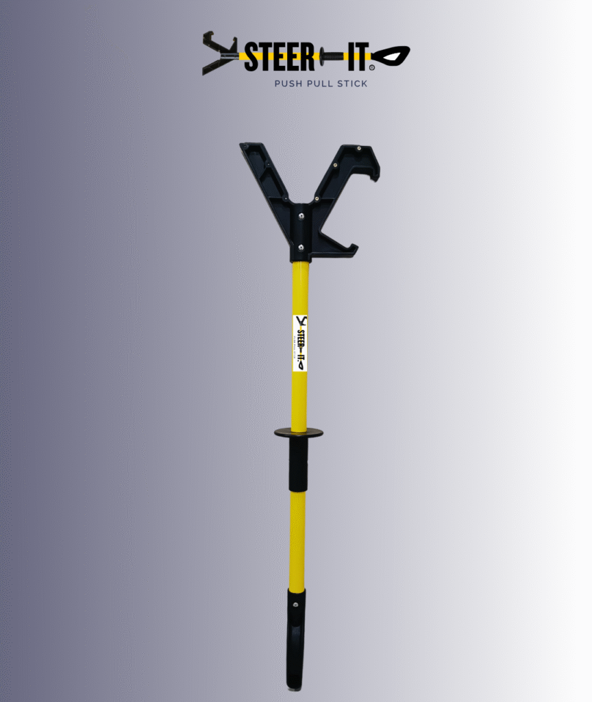 Steer-it Hands Free Heavy Duty Push Pull Safety Tool/Stick/Pole