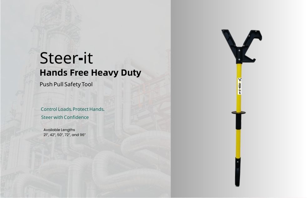 Steer-it Hands Free Heavy Duty Push Pull Safety Tool/Stick/Pole
